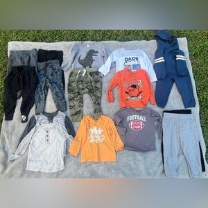 18 month boy Clothing Bundle with Dinosaur and Football Themes
